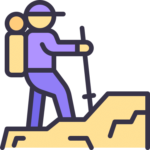 backpack walking adventure hike hiking icon 265652